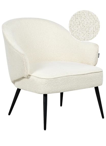 Fåtölj KAYLA Bouclé Off-White