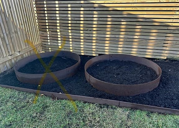 Trädring planteringslåda corten