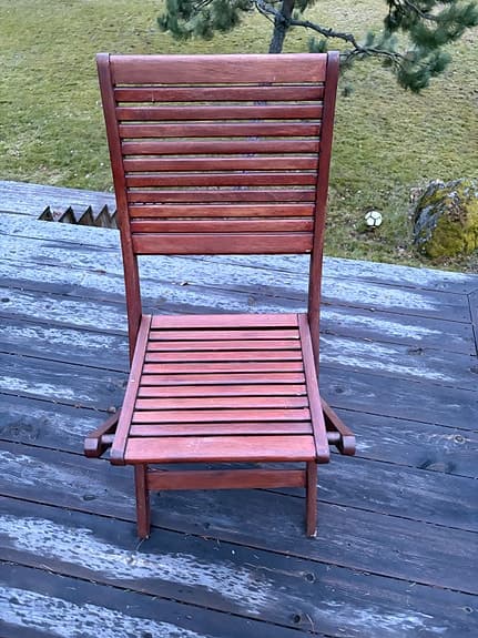 Jutlandia trädgårdsstolar fällbara trä brun