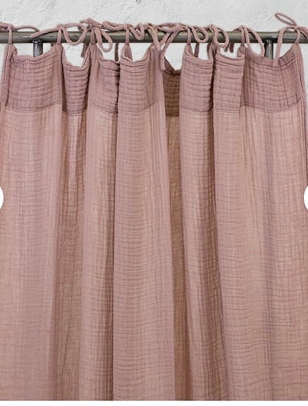 N74 sänghimmel och gardin (dusty pink)