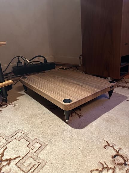 Solidsteel hifi-hylla trä