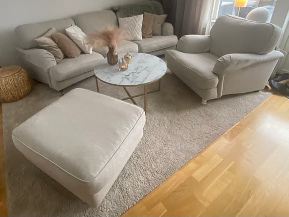 Howardsoffa och fåtölj