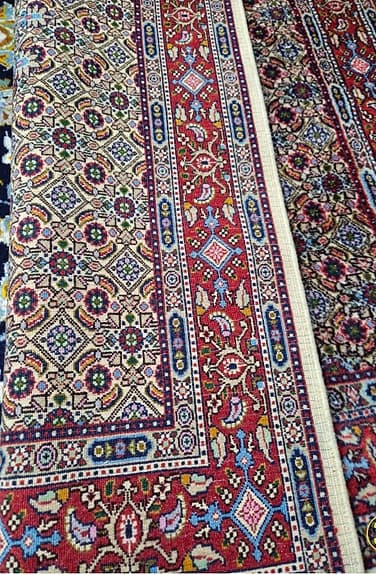 äkta handknuten persisk matta 145×98-145×95cm