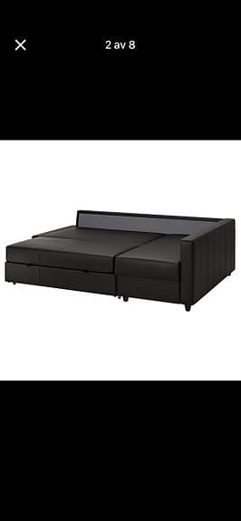 IKEA FRIHETEN bäddsoffa med förvaring – svart