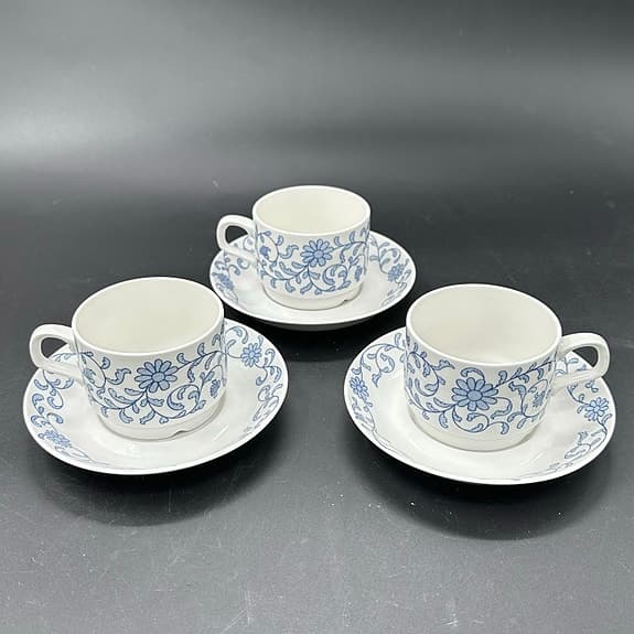 3set Rörstrand Maj kaffekopp med fat - Jacqueline Lynd - Sweden