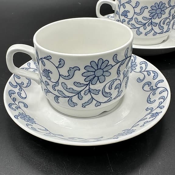 3set Rörstrand Maj kaffekopp med fat - Jacqueline Lynd - Sweden