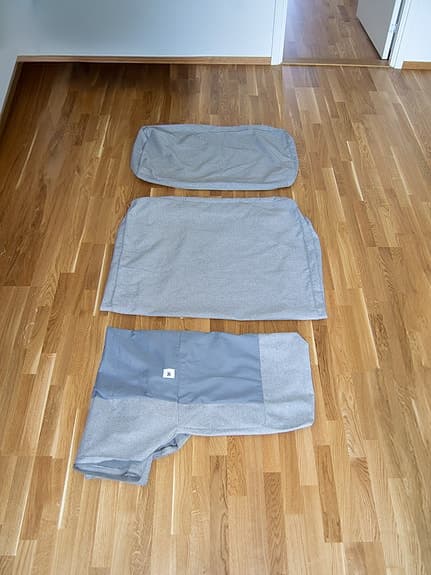 KIVIK klädsel till schäslong, Tibbleby beige/grå