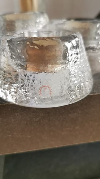 Fin ljusstake i glas från exklusiva märket Humppila