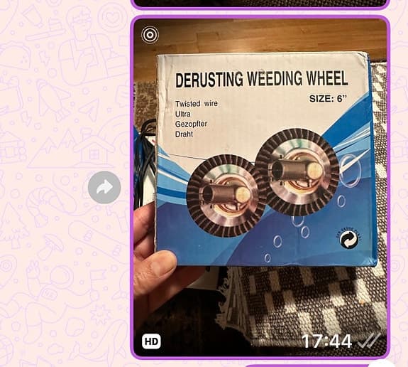 Derusting Weeding Wheel ogräsborste 6" tvinnad ståltråd