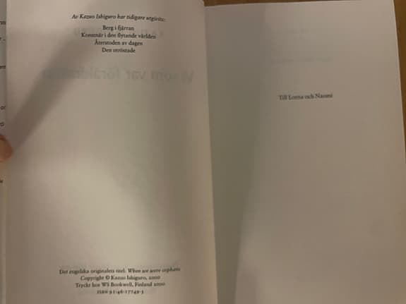 2 romaner, Nobelpris, utgivna före Nobelpriset. Nyskick! Ishiguro. Japan