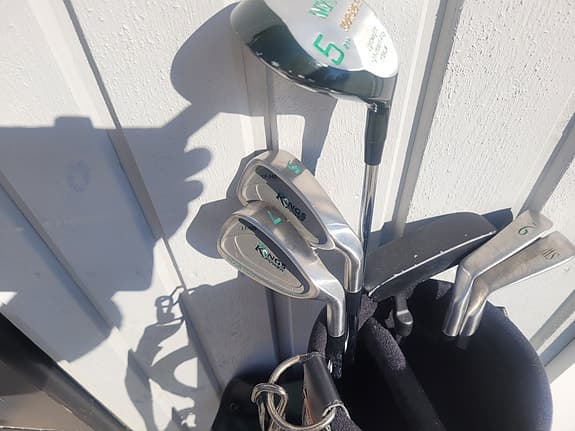 Golfset med bag grön