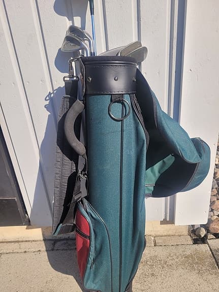 Golfset med bag grön