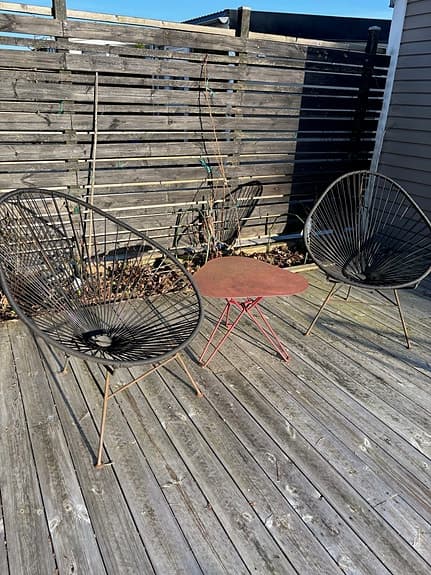 Acapulcostolar, loungestolar för utomhusbruk, svarta. 5/6 finns kvar.
