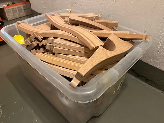 IKEA trätågsbana rälsdelar