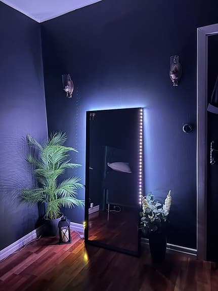 IKEA spegel helkropp med LED-belysning