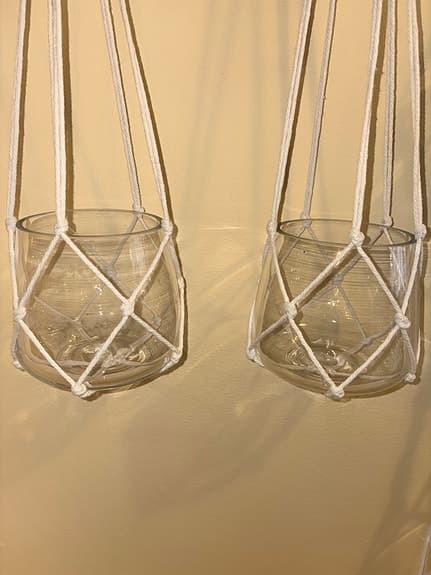 Amplar med glaskrukor