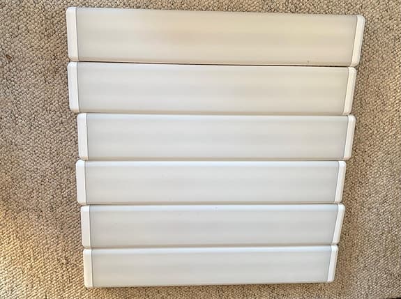 6 st lysrörsarmaturer 130 cm – perfekt till garage/förråd