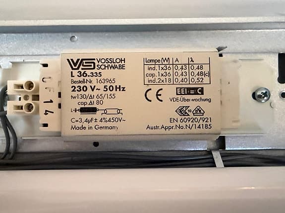 6 st lysrörsarmaturer 130 cm – perfekt till garage/förråd