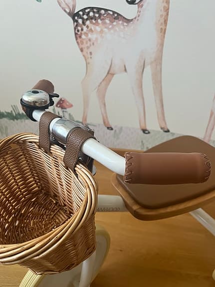 Banwood trehjuling (vit) med korg