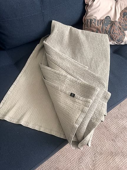 HIMLA Pläd/överkast 170×250cm, grå