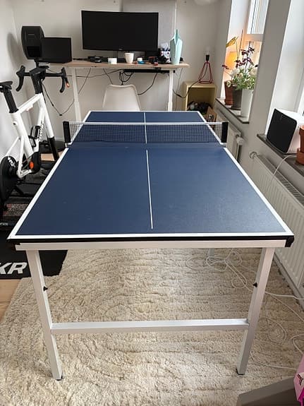Bordtennisbord midi hopfällbart blått