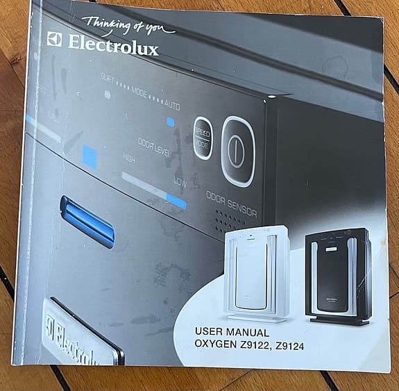 Electrolux Oxygen Z9122 luftrenare svart