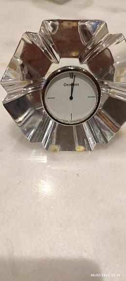 Orrefors bordsklocka glas