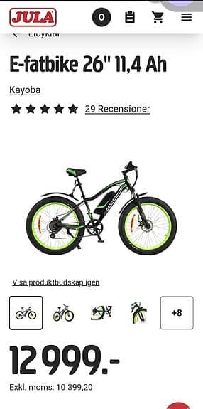 Oanvänd E-Fatbike 26" – Nypris 12 999 kr – Alla tillbehör ingår