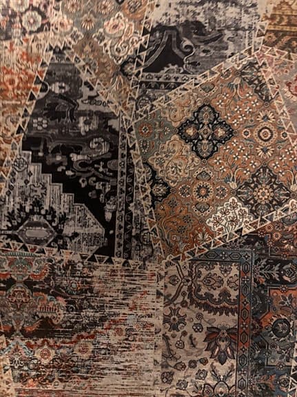 matta gångmatta mönstrad flerfärgad