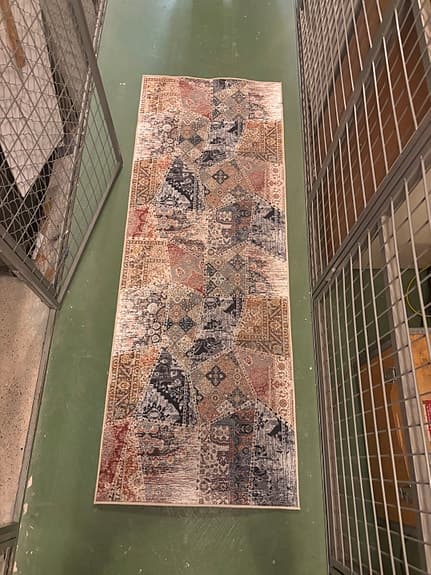 matta gångmatta mönstrad flerfärgad