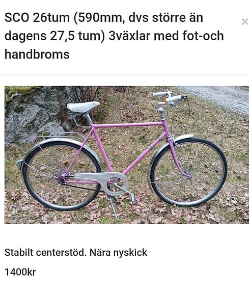 Nyrenoverade cyklar inklusuve hemleverans