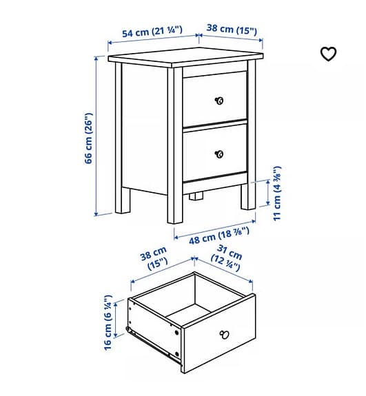 IKEA Sängbord 2st