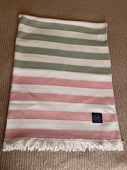 Lexington randig pläd flerfärgad med fransar