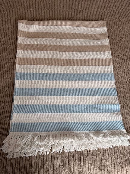 Lexington randig pläd flerfärgad med fransar