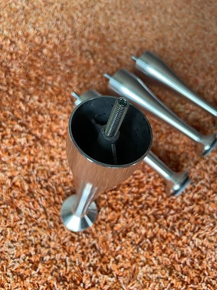 Mio Delux sängben 4-pack krom 19cm