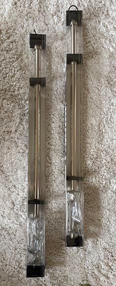 2 gardinstänger, modell Kirsch Scala  (70-120 cm,  (nyskick)