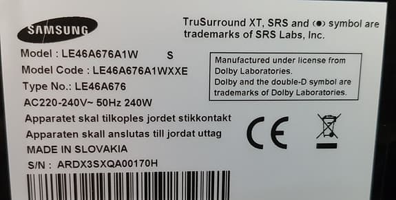 Samsung 46 tums TV