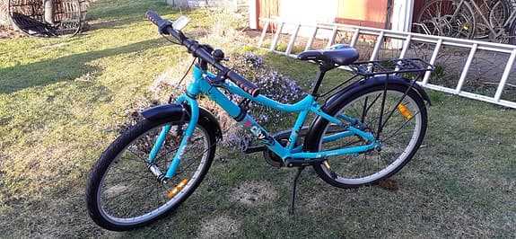 Biltema City/Trekking barncykel 24" turkos