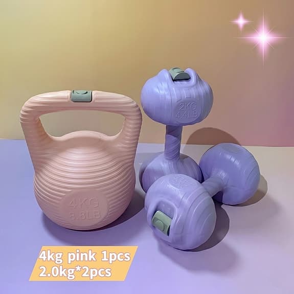 Kettlebell 4 kg och Hantlar 2 kg (2 st)
