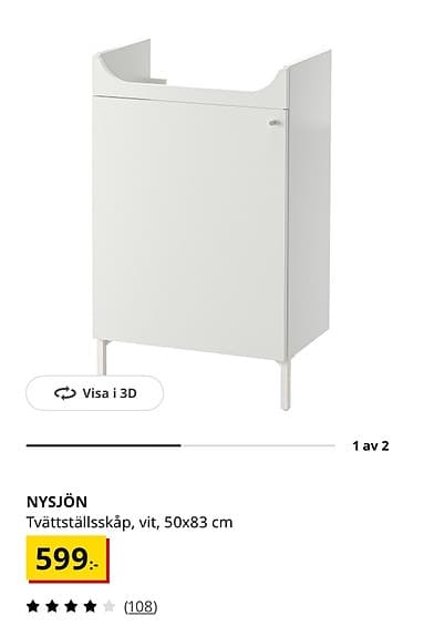 Nysjön tvättställsskåp NYTT