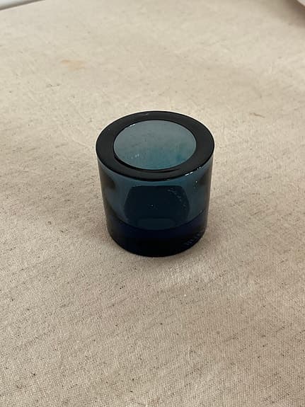 Iittala ljuslyktor glas blå och grå