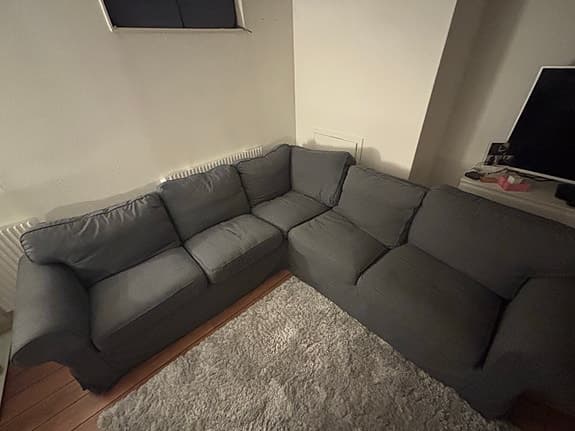 IKEA grå soffa
