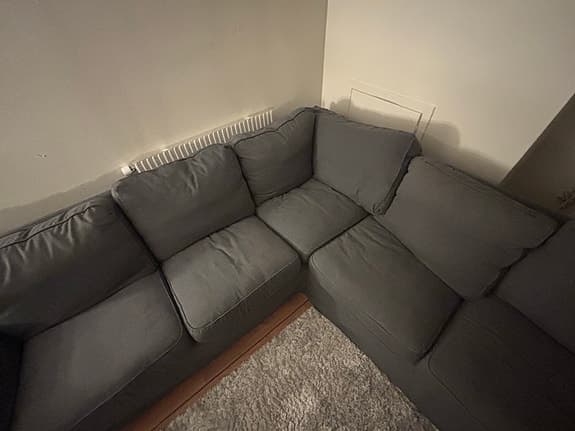 IKEA grå soffa
