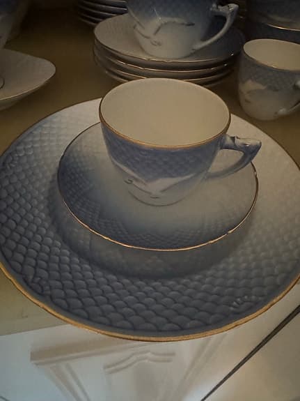 Royal Copenhagen porslinservis blå måsen nyskick