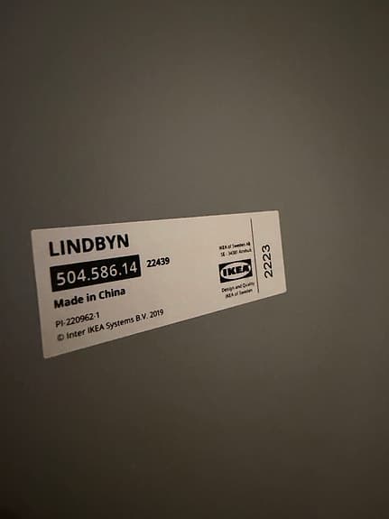 Ikea Lindbyn spegel rund svart