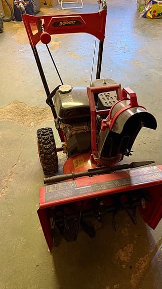 Snöslunga bensindriven röd Meec