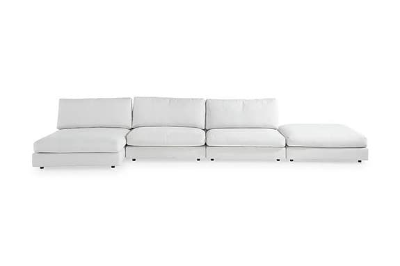 Arken 6-sits Vändbar U-formad Modulsoffa med Divan + Fotpall
