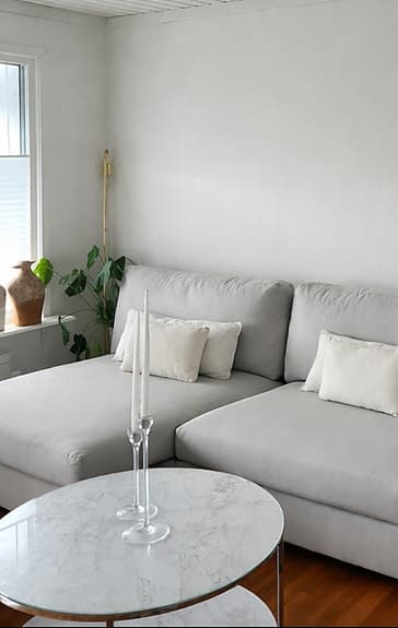 Arken 6-sits Vändbar U-formad Modulsoffa med Divan + Fotpall