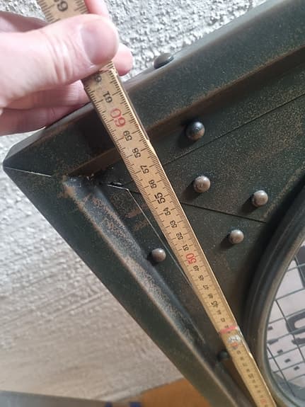 Stor väggklocka industristil metall 61 cm