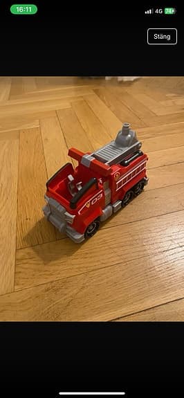 Paw patrol brandbil utan gubbe